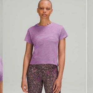 Lululemon Train to be short sleeve size 12 camp wisteria purple